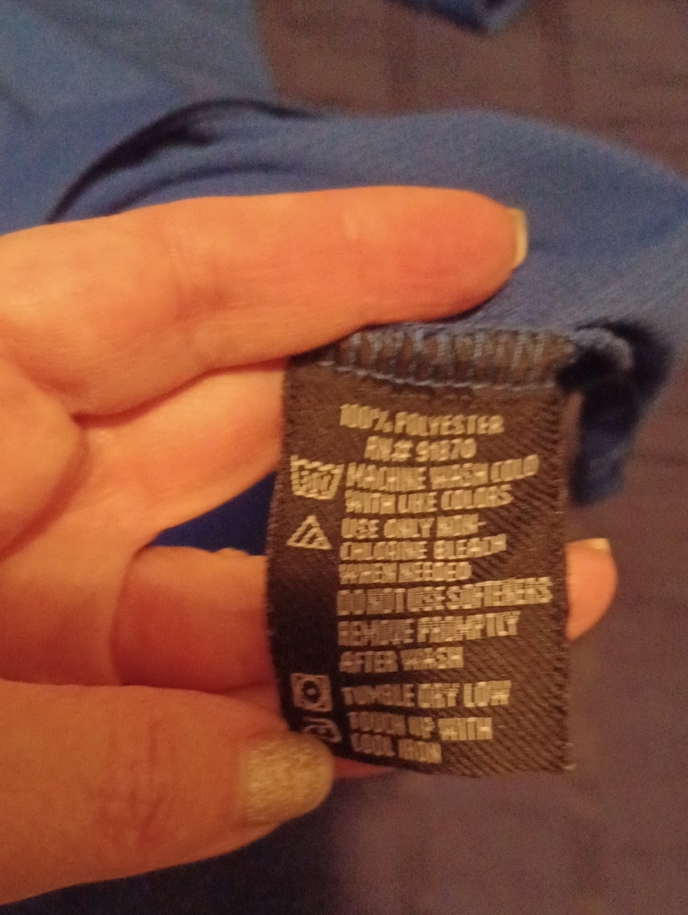 × Men's Blue Polo Shirt Size XL - Picture 6 of 7